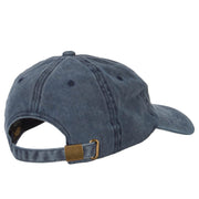 Schooner Outline Embroidered Washed Buckle Cap