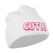 Wording of Cutie Embroidered Beanie