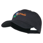 USA State Colorado Columbine Embroidered Low Profile Cotton Cap