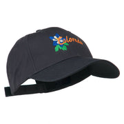 USA State Colorado Columbine Embroidered Low Profile Cotton Cap