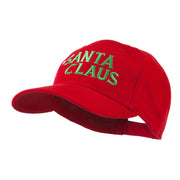 Christmas Hat with Santa Claus Embroidered Cap