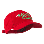 Christmas Hat with Santa Claus Embroidered Cap