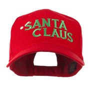 Christmas Hat with Santa Claus Embroidered Cap