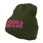 Wording of Cutie Embroidered Beanie