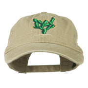 Cactus Embroidered Washed Cap