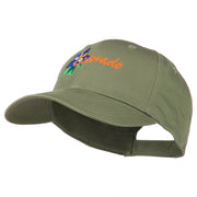 USA State Colorado Columbine Embroidered Low Profile Cotton Cap