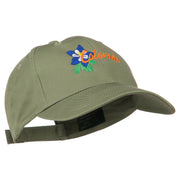 USA State Colorado Columbine Embroidered Low Profile Cotton Cap