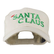 Christmas Hat with Santa Claus Embroidered Cap