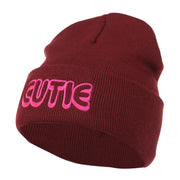 Wording of Cutie Embroidered Beanie