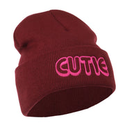 Wording of Cutie Embroidered Beanie