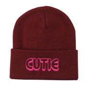 Wording of Cutie Embroidered Beanie