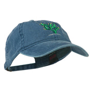 Cactus Embroidered Washed Cap