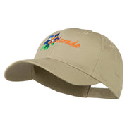 USA State Colorado Columbine Embroidered Low Profile Cotton Cap