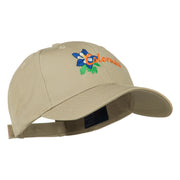 USA State Colorado Columbine Embroidered Low Profile Cotton Cap