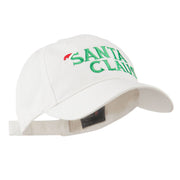 Christmas Hat with Santa Claus Embroidered Cap