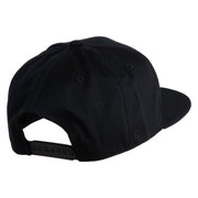 Old English Black B Patched 6 Panels Round Bill Cap - Black OSFM