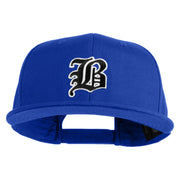 Old English Black B Patched 6 Panels Round Bill Cap - Royal OSFM