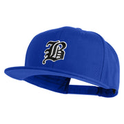 Old English Black B Patched 6 Panels Round Bill Cap - Royal OSFM