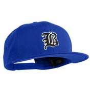 Old English Black B Patched 6 Panels Round Bill Cap - Royal OSFM