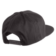 Old English Black B Patched 6 Panels Round Bill Cap - Dark Grey OSFM
