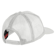 POW MIA You Are Not Forgotten Patched Solid Cotton Twill 5 panel Mesh Back Cap - White OSFM