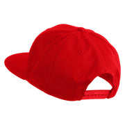 Old English Black B Patched 6 Panels Round Bill Cap - Red OSFM