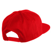 Old English Black B Patched 6 Panels Round Bill Cap - Red OSFM