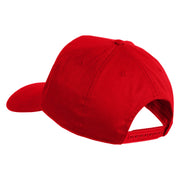 USS Midway CV 41 Blue Patched Solid Cotton Twill 5 Panel Prostyle Snap Cap - Red OSFM