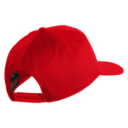 USS Midway CV 41 Blue Patched Solid Cotton Twill 5 Panel Prostyle Snap Cap - Red OSFM
