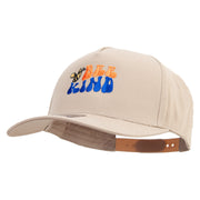 Bee Kind Symbol Embroidered Solid Cotton Twill 5 Panel Prostyle Snap Cap - Khaki OSFM