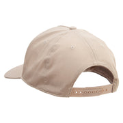 Bee Kind Symbol Embroidered Solid Cotton Twill 5 Panel Prostyle Snap Cap - Khaki OSFM