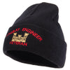 Combat Engineer Veteran Logo Embroidered 12 Inch Long Knitted Beanie