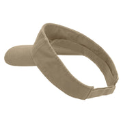 Licensed 82nd Airborne Military Embroidered Cotton Twill Washed Visor - Khaki OSFM