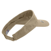 Licensed 82nd Airborne Military Embroidered Cotton Twill Washed Visor - Khaki OSFM