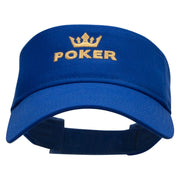 Poker King Embroidered Cotton Twill Sun Visor