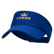 Poker King Embroidered Cotton Twill Sun Visor