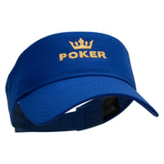 Poker King Embroidered Cotton Twill Sun Visor