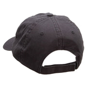 India Embroidered Garment Washed Cotton Twill Cap - Charcoal OSFM