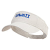 Hawaii Script Embroidered Pro Style Cotton Twill Washed Visor - Stone OSFM