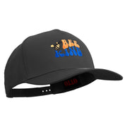 Bee Kind Symbol Embroidered Solid Cotton Twill 5 Panel Prostyle Snap Cap - Black OSFM