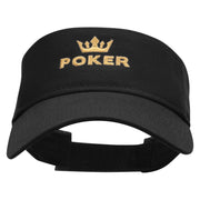 Poker King Embroidered Cotton Twill Sun Visor