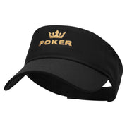 Poker King Embroidered Cotton Twill Sun Visor