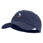 Tropical Parrot Logo Embroidered Garment Washed Cotton Twill Cap - Navy OSFM