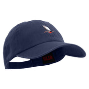 Tropical Parrot Logo Embroidered Garment Washed Cotton Twill Cap - Navy OSFM