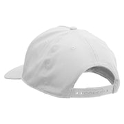 Bee Kind Symbol Embroidered Solid Cotton Twill 5 Panel Prostyle Snap Cap - White OSFM