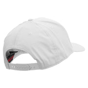 Bee Kind Symbol Embroidered Solid Cotton Twill 5 Panel Prostyle Snap Cap - White OSFM