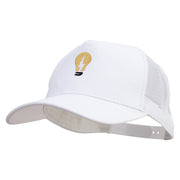 Electrical Bulb Five Panels Pro Style Trucker Mesh Cap - White OSFM