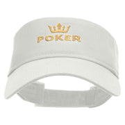 Poker King Embroidered Cotton Twill Sun Visor