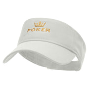 Poker King Embroidered Cotton Twill Sun Visor