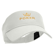 Poker King Embroidered Cotton Twill Sun Visor